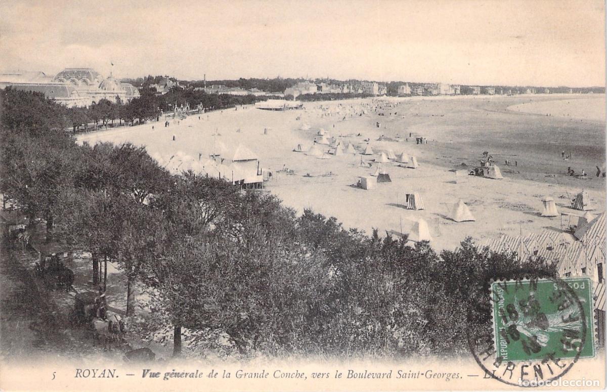 Postales: Postal de Royan, vista general de la Grande Conche