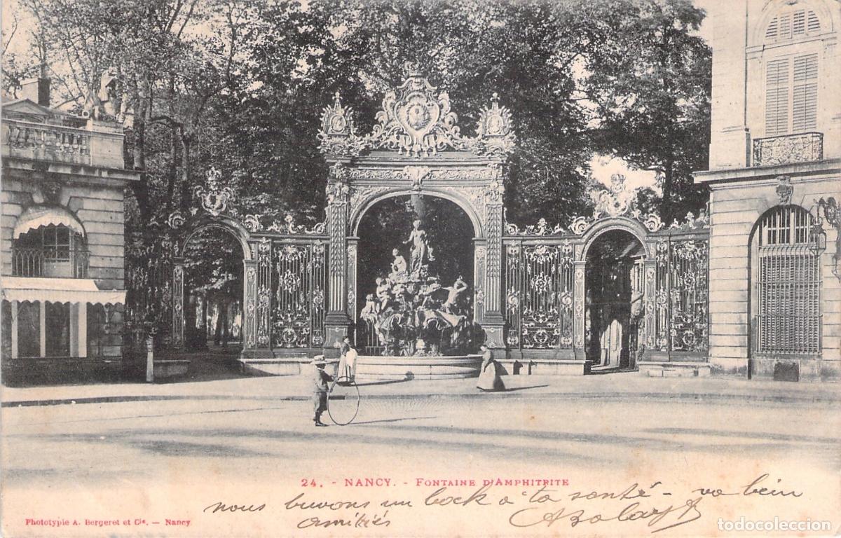 Postales: Postal de la Fontaine d'Amphitrite en Nancy, Francia