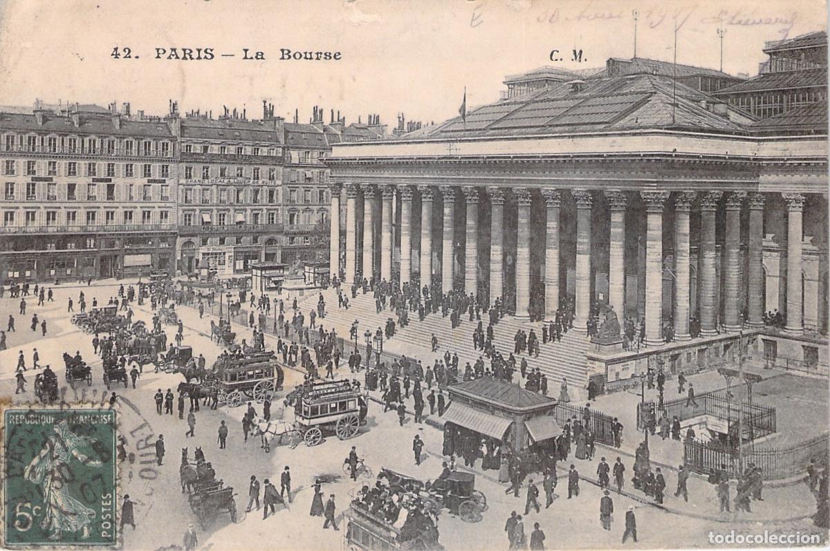 Postales: Postal de La Bourse en Par&iacute;s, Francia