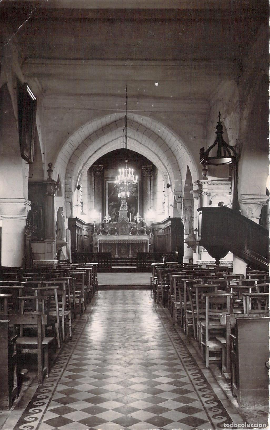 Postcards: Postal de Asni&egrave;res-sur-Oise Interior de la Iglesia Siglo XII