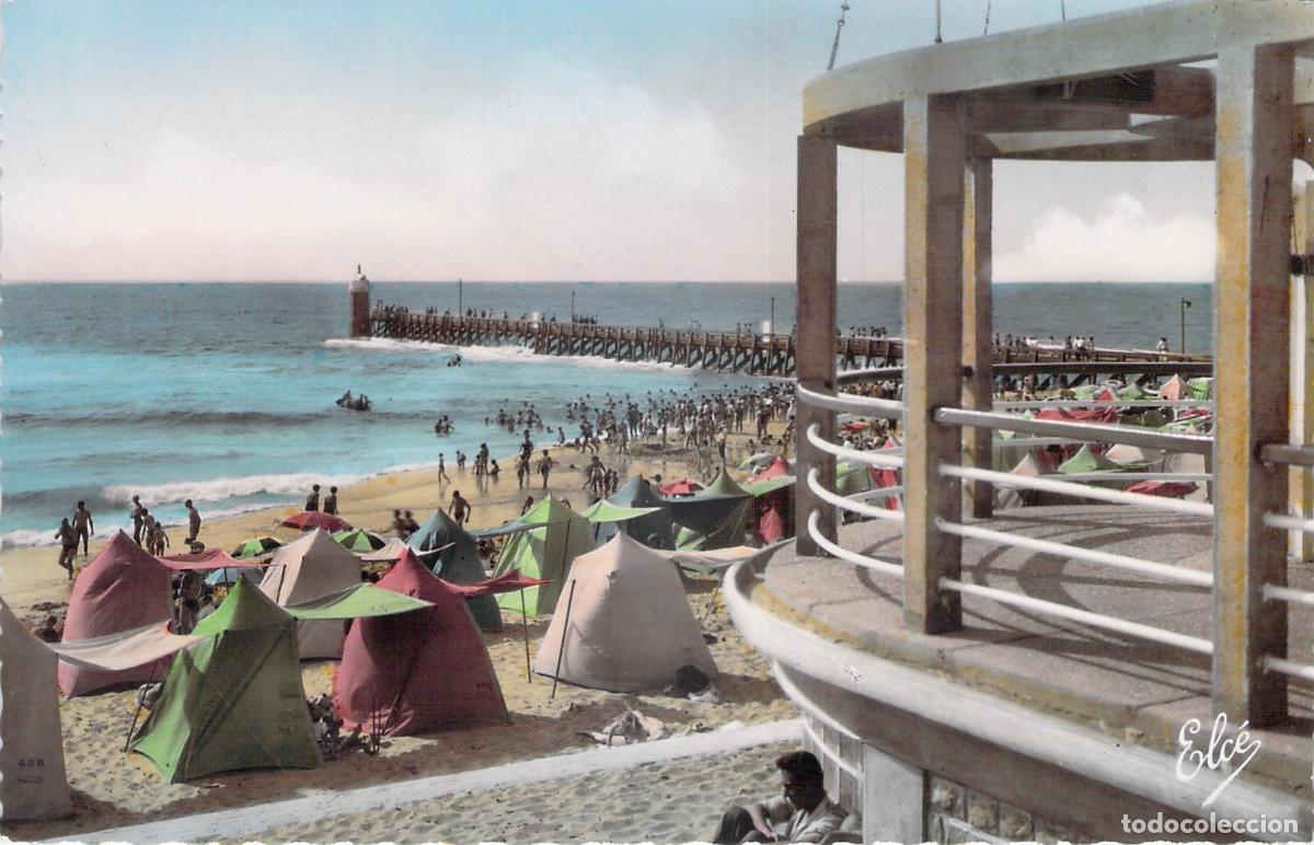 Postcards: Postal de la Playa y el Muelle de Capbreton en Francia
