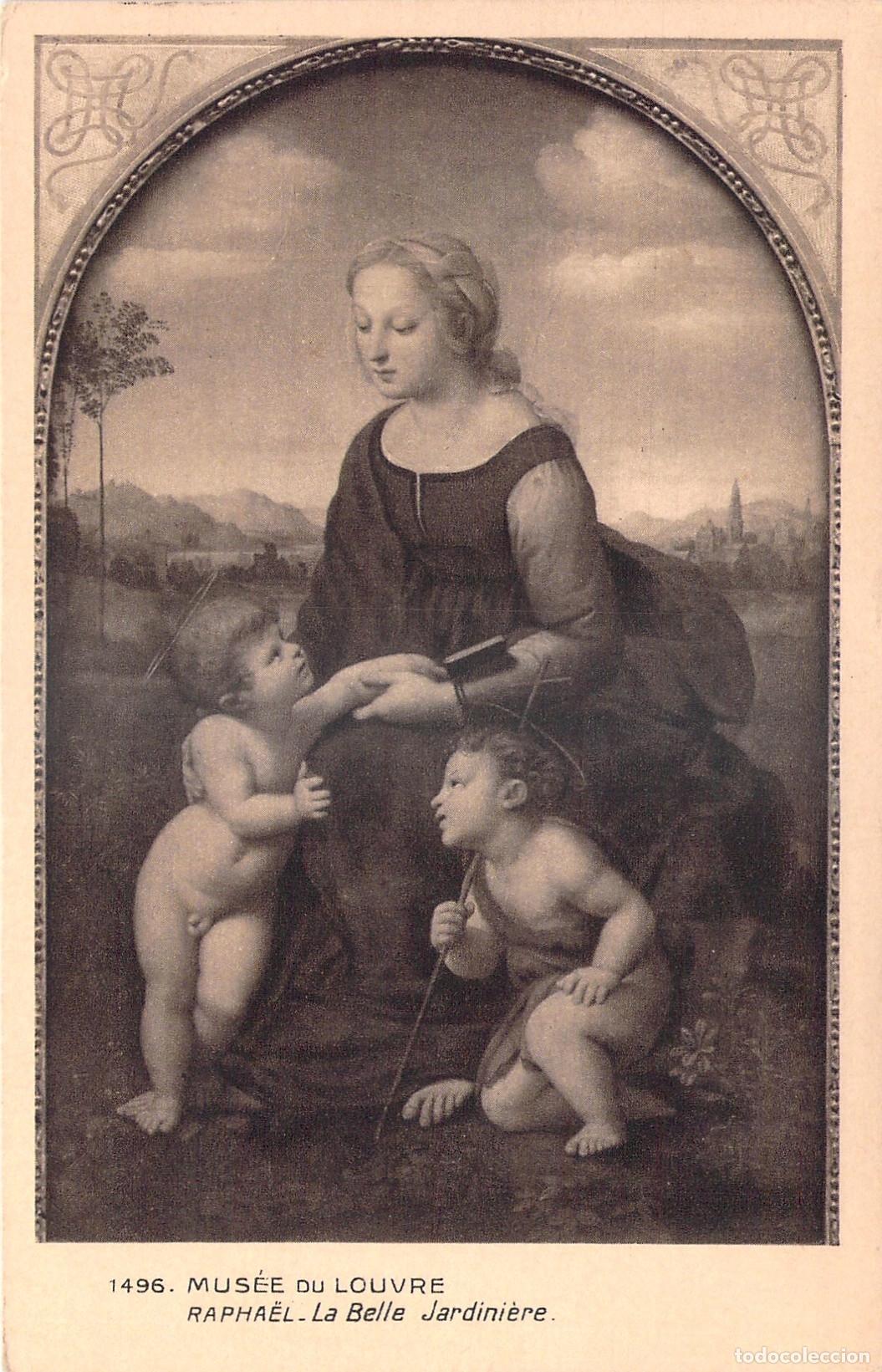 Postcards: Postal de La Belle Jardini&egrave;re de Rafael en el Museo del Louvre