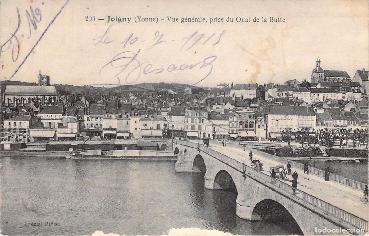 Postcards: Postal de vista general de Joigny y su puente sobre el r&iacute;o Yonne