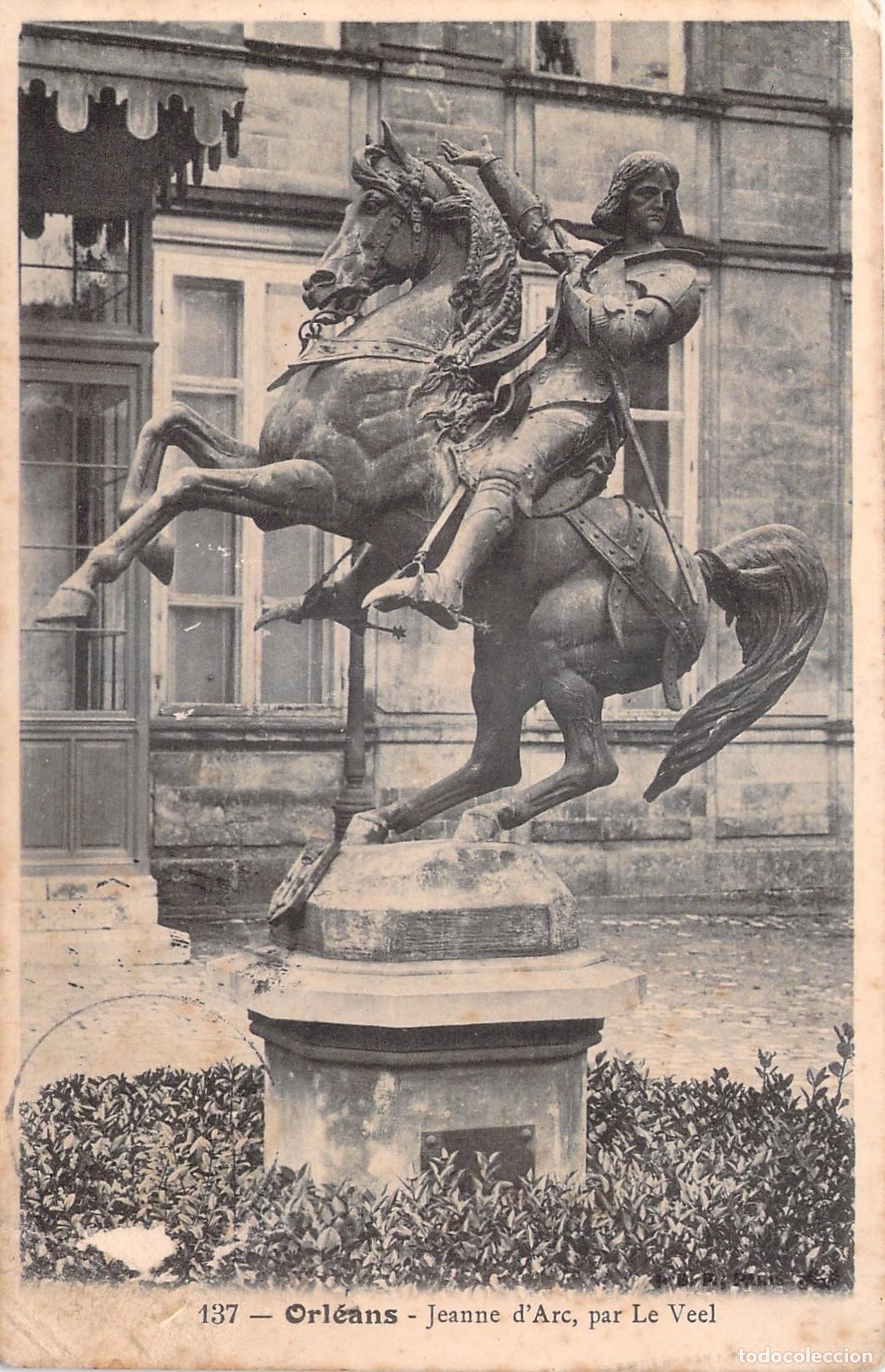 Cartes Postales: Postal de la estatua de Juana de Arco en Orle&aacute;ns