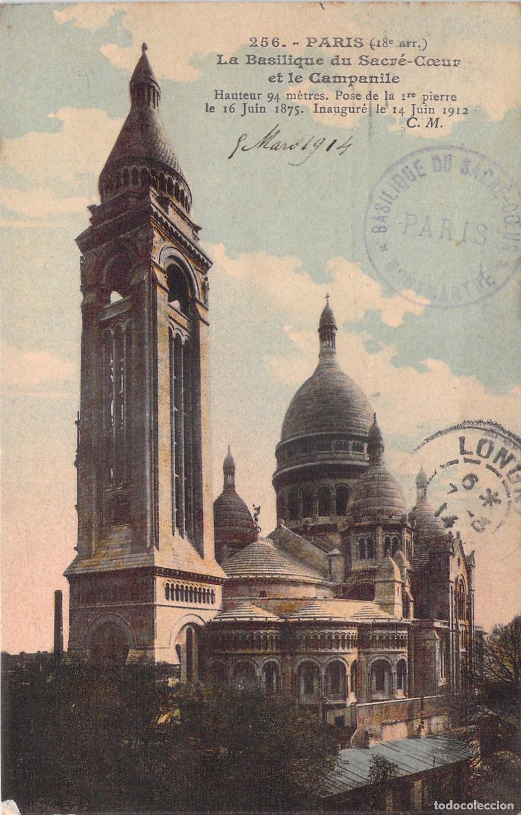 Postais: Postal de la Bas&iacute;lica del Sacr&eacute;-C&oelig;ur en Montmartre, Par&iacute;s