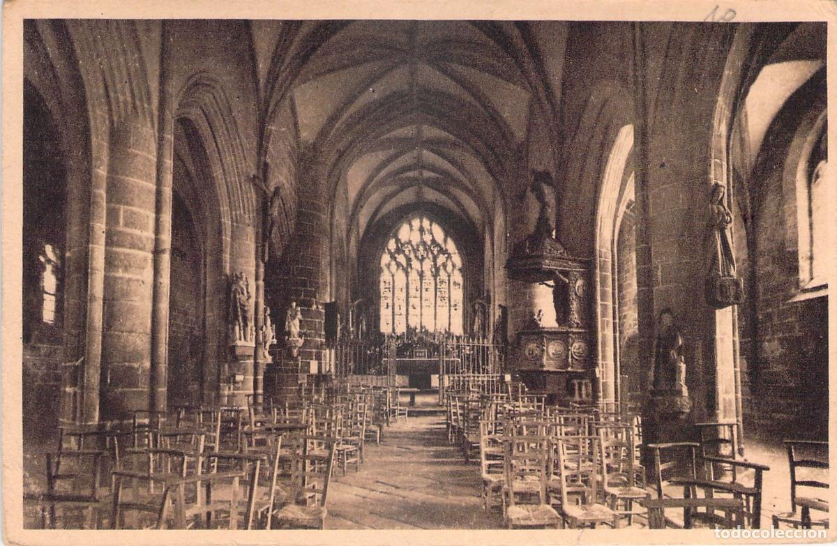 Postkarten: Postal de Locronan: Interior de la iglesia