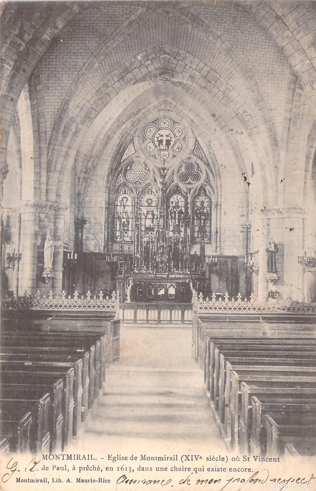 Postales: Postal de la Iglesia de Montmirail - Foto 1