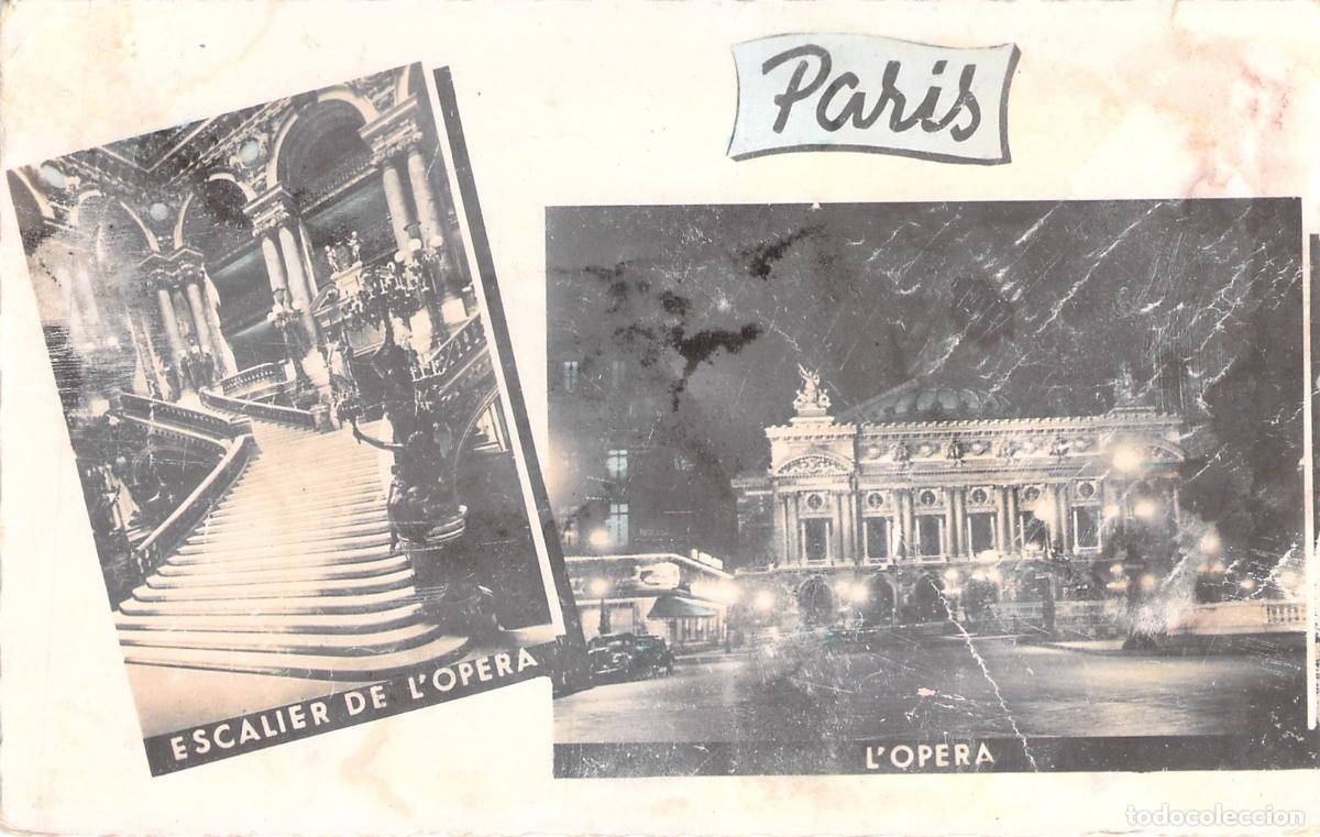 Postales: Postal de Par&iacute;s con la &Oacute;pera y su Escalinata - Foto 1