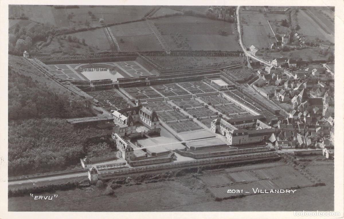 Postales: Postal a&eacute;rea del Castillo de Villandry en Francia