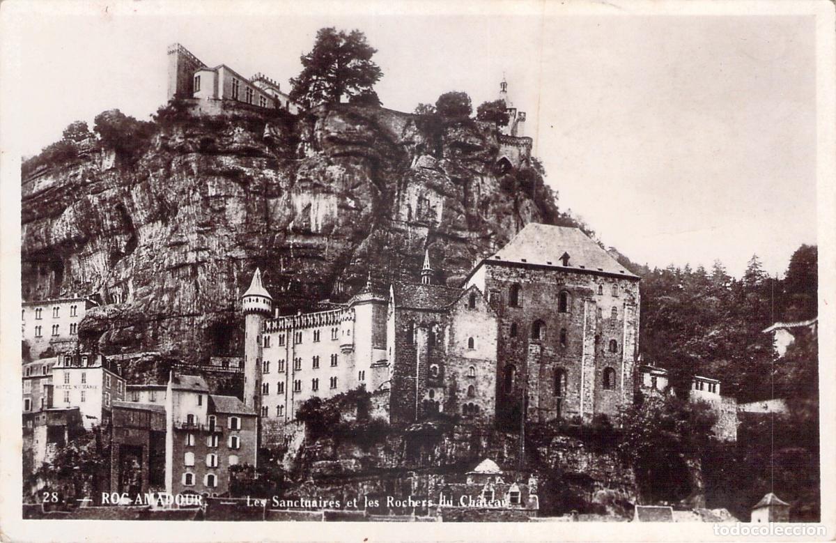 Postales: Postal de los Santuarios y el Castillo de Rocamadour, Francia