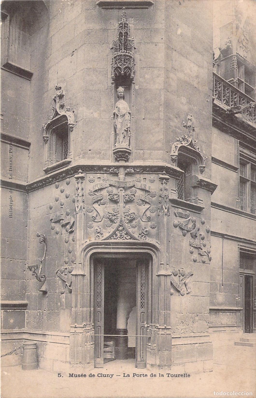 Postales: Postal de la Puerta de la Tourelle en el Museo de Cluny, Par&iacute;s