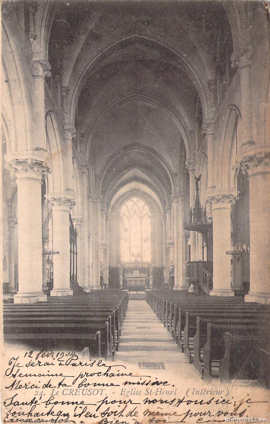 Postais: Postal de la Eglise St-Henri en Le Creusot