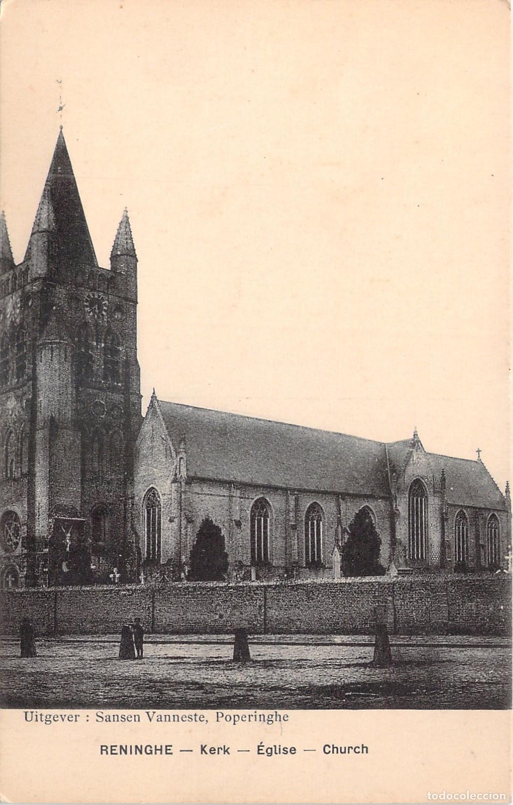 Postais: Postal de la Iglesia de Reninge, B&eacute;lgica