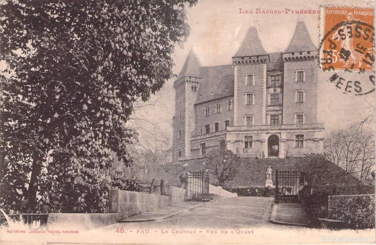 Postais: Postal de Pau, Castillo, Vista del Oeste, Francia