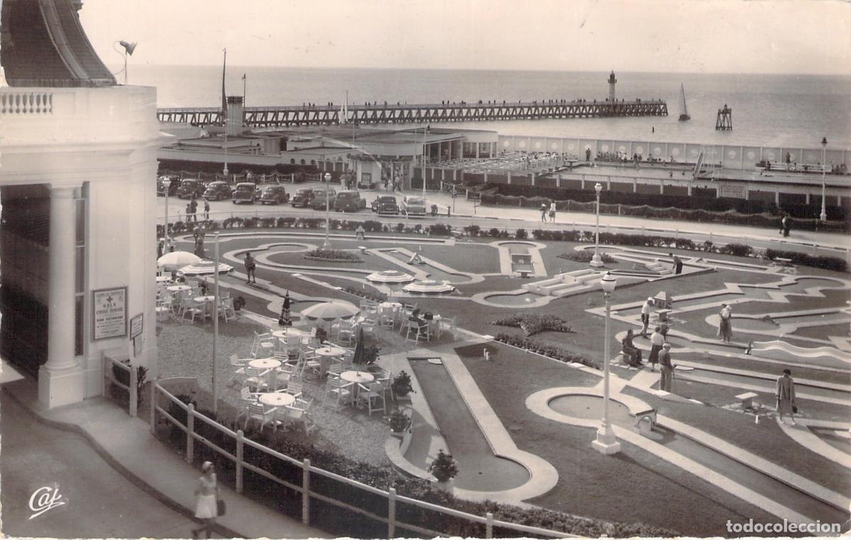 Postales: Postal de Deauville Playa y Casino de Trouville Golf Miniatura