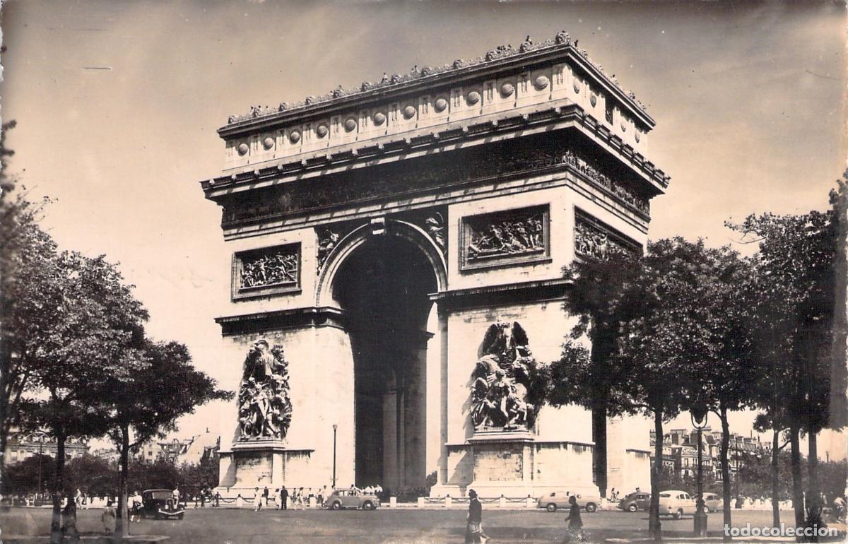 Postales: Postal del Arco del Triunfo en Par&iacute;s, Francia
