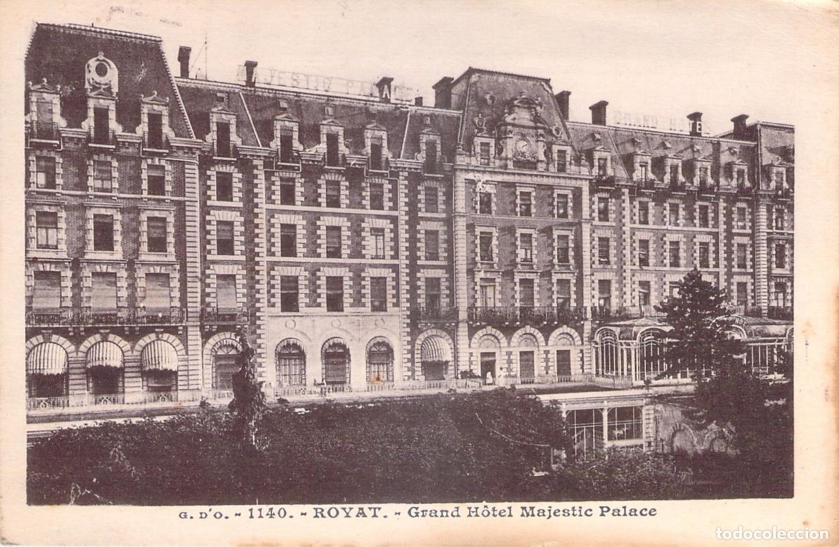 Postales: Postal de Grand Hotel Majestic Palace en Royat Francia