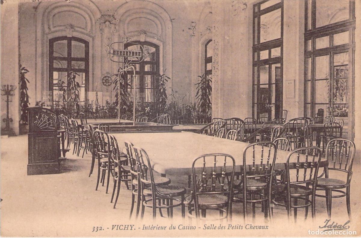 Postales: Postal de Vichy Francia Interior del Casino Salle des Petits Chevaux