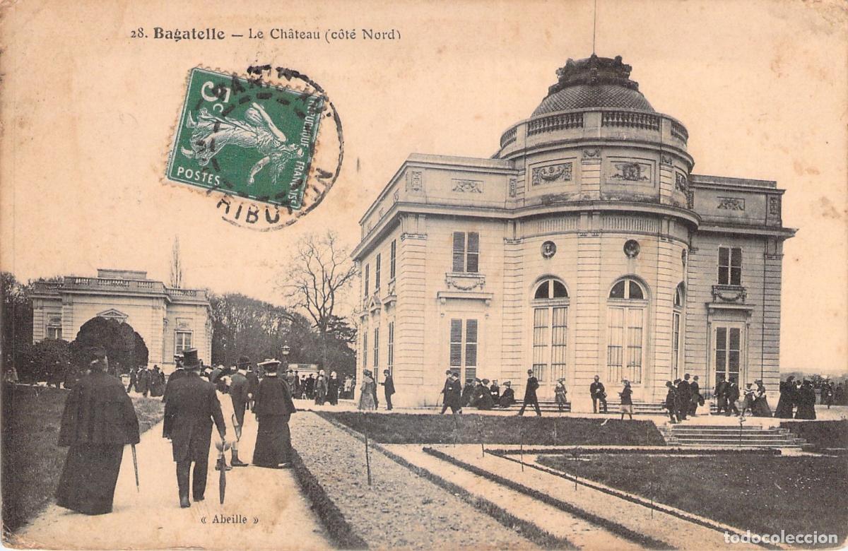 Postales: Postal del Castillo de Bagatelle en Par&iacute;s