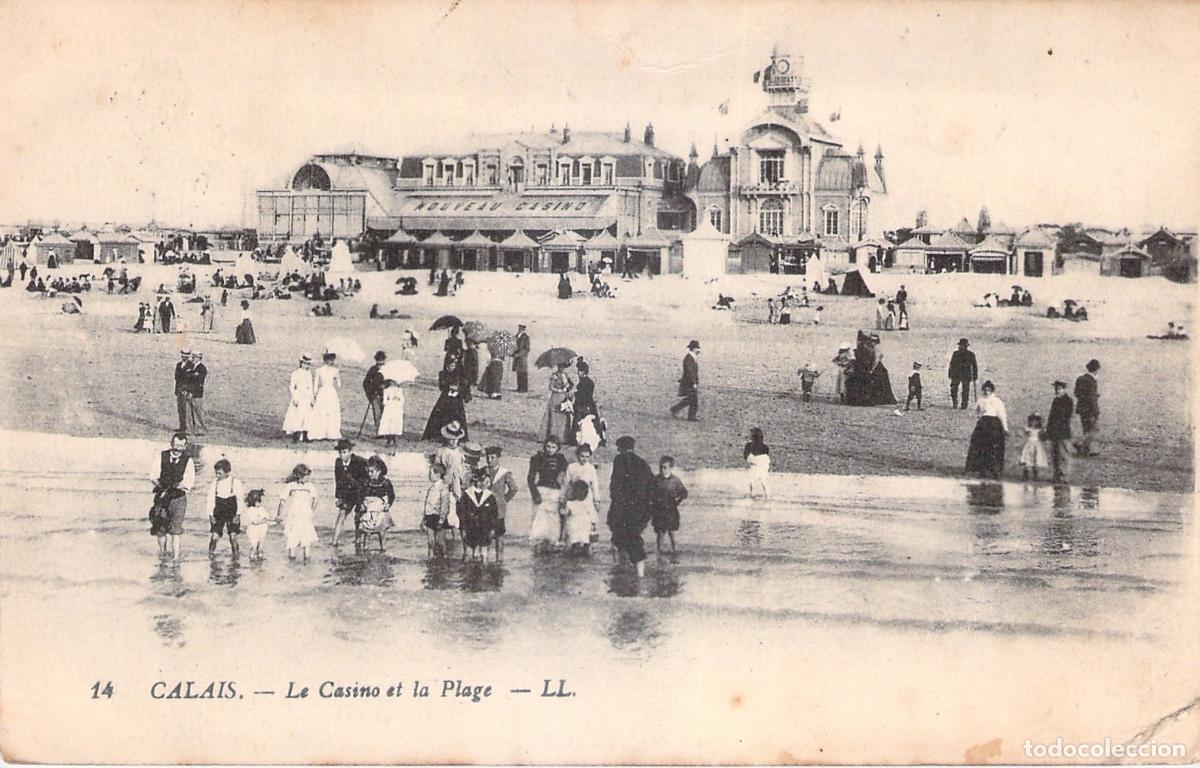 Cartes Postales: Postal de Calais, Francia: El Casino y la Playa