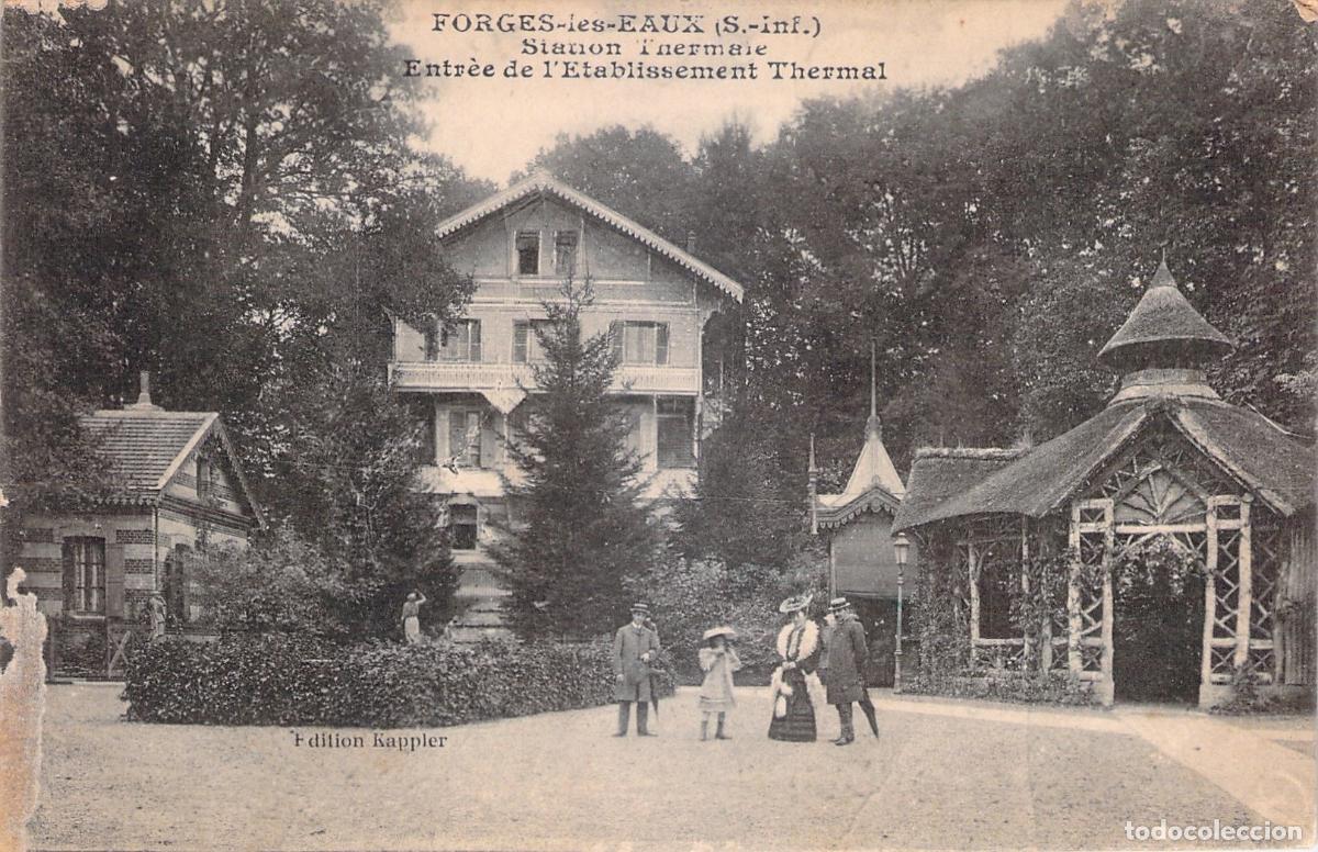 Cartes Postales: Postal de la Entrada al Establecimiento Termal en Forges-les-Eaux