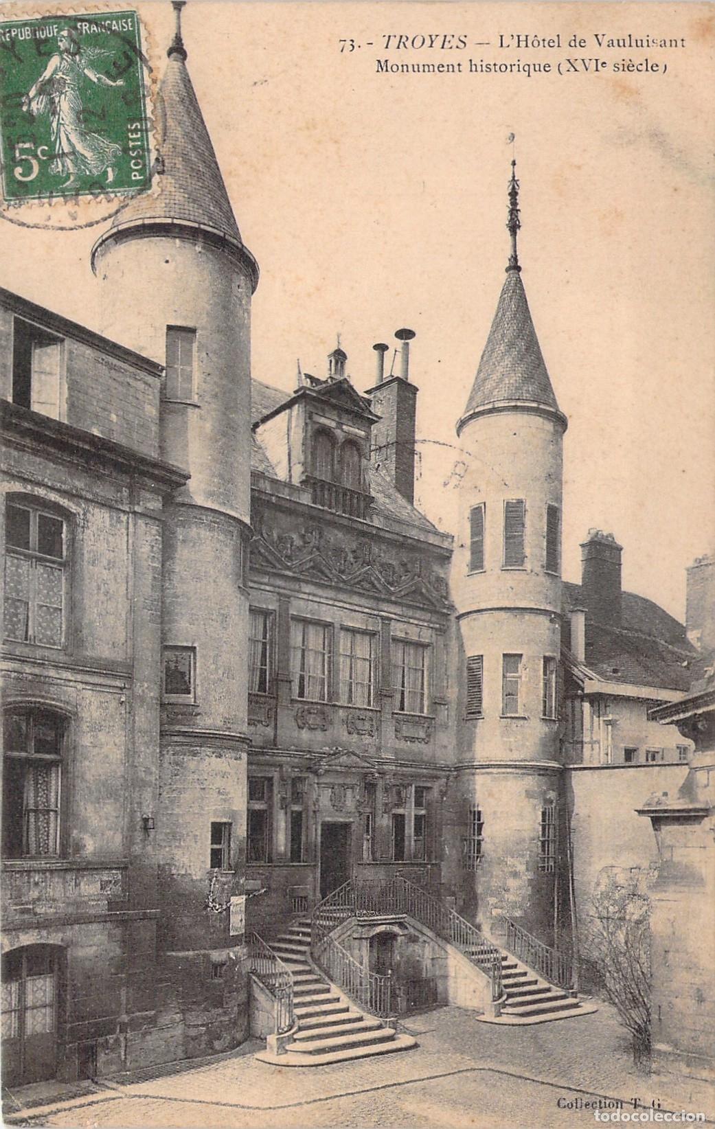 Postales: Postal de Troyes Francia H&ocirc;tel de Vauluisant