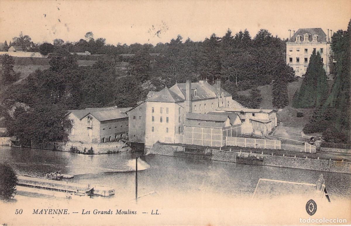 Postales: Postal de Les Grands Moulins en Mayenne, Francia
