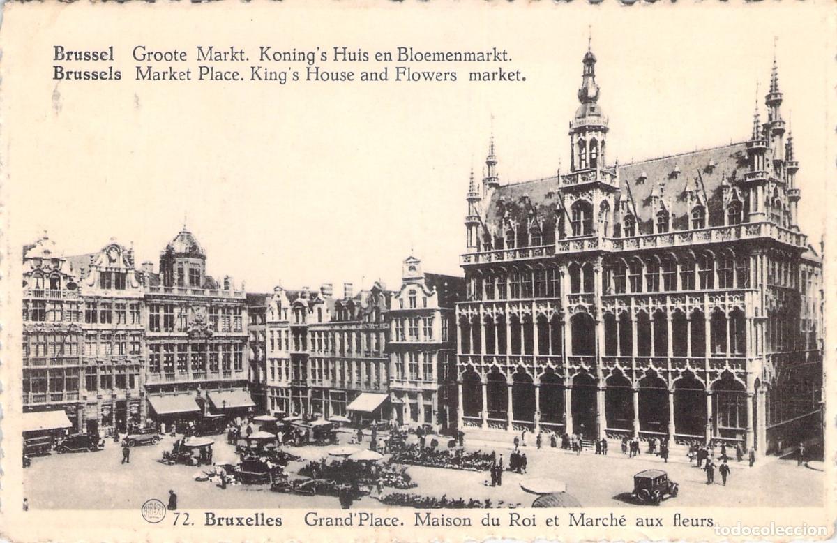 Postales: Postal de Bruselas, Gran Plaza y Casa del Rey, B&eacute;lgica