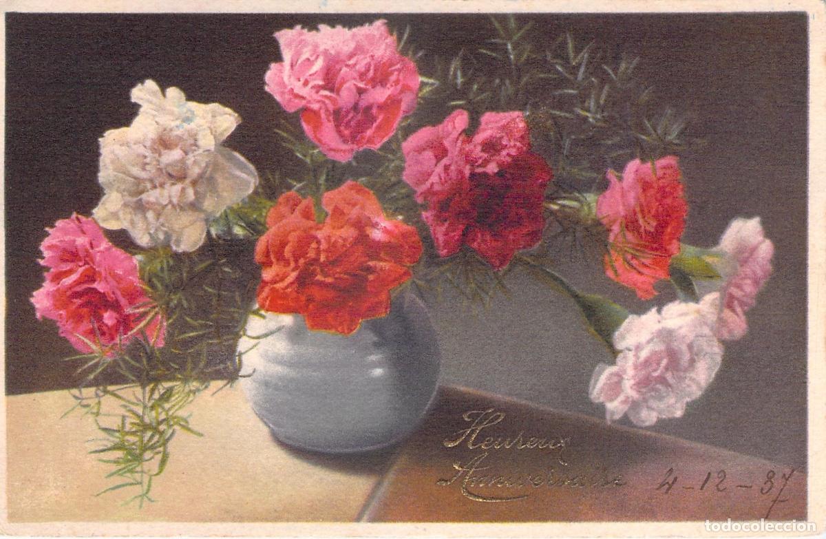 Postales: Postal de ramo de flores con mensaje de aniversario