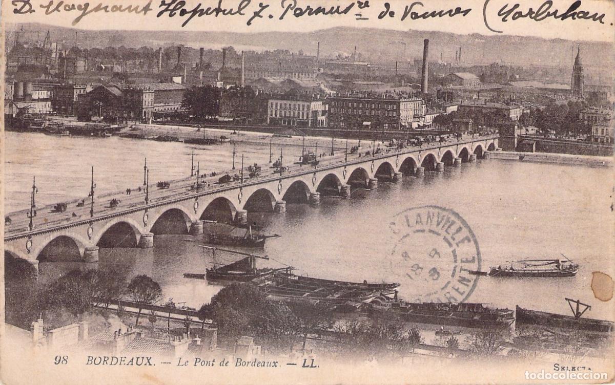 Postkarten: Postal de Bordeaux Francia con el Pont de Pierre
