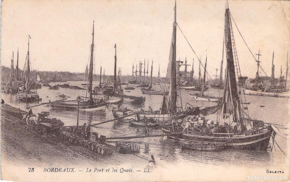 Postais: Postal de Bordeaux, el puerto y los muelles