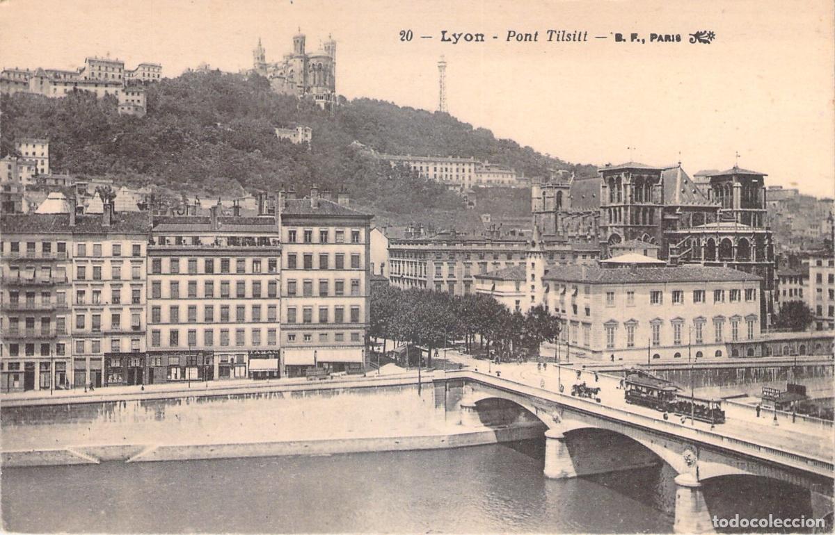 Cartoline: Postal de Lyon Francia con vista al Pont Tilsitt