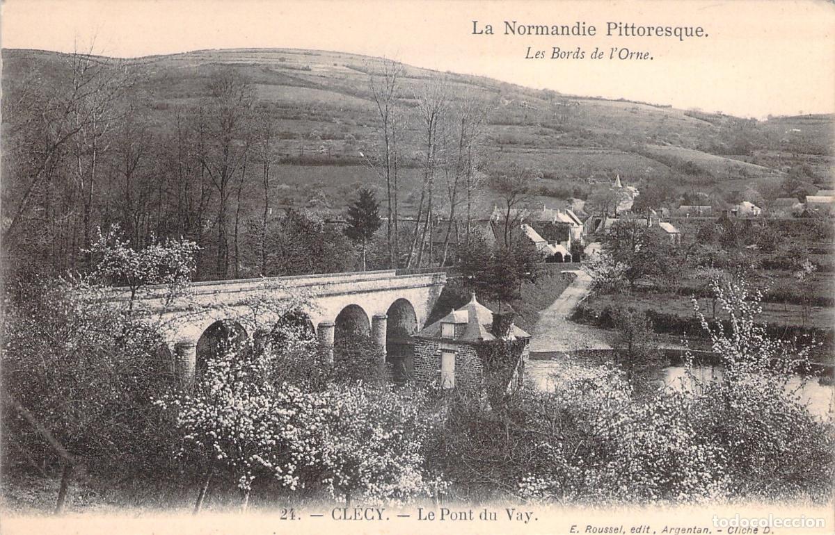 Postkarten: Postal de Cl&eacute;cy y el Puente del Vay en Normand&iacute;a