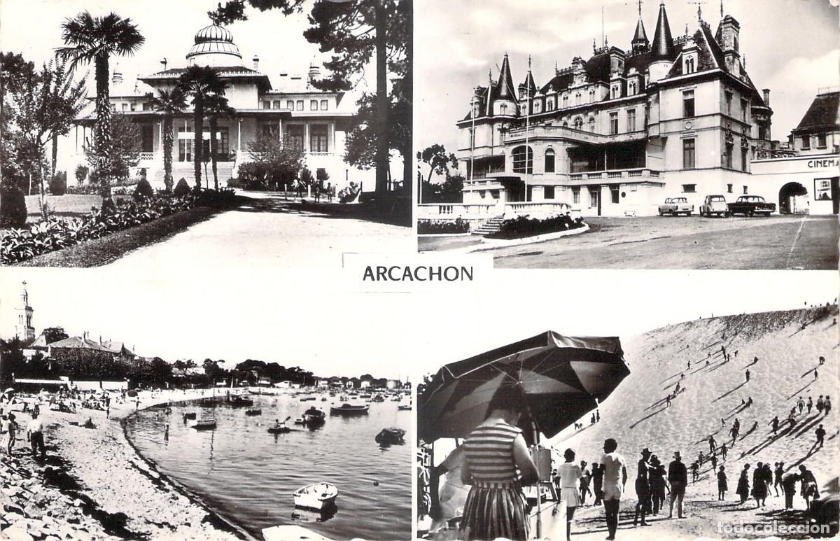 Postais: Postal de Arcachon, Francia con vistas del Casino y la Duna de Pyla
