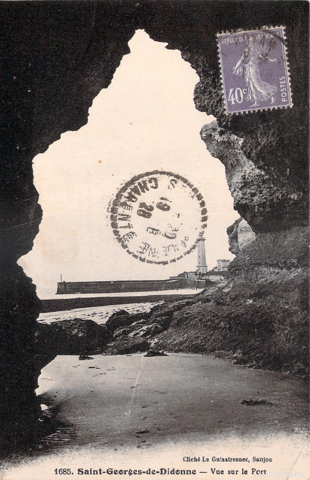 Postkarten: Postal de Saint-Georges-de-Didonne Vista del Puerto desde una Cueva