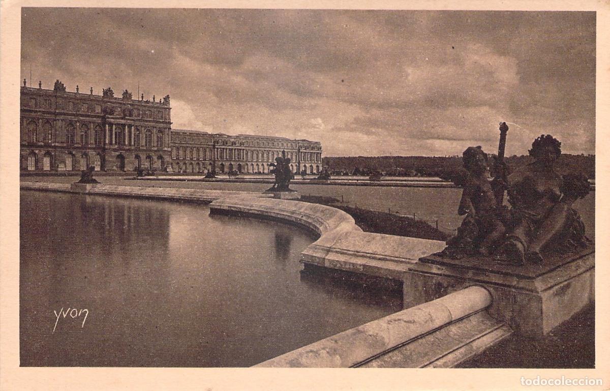 Postales: Postal de los Jardines y Palacio de Versalles en Francia