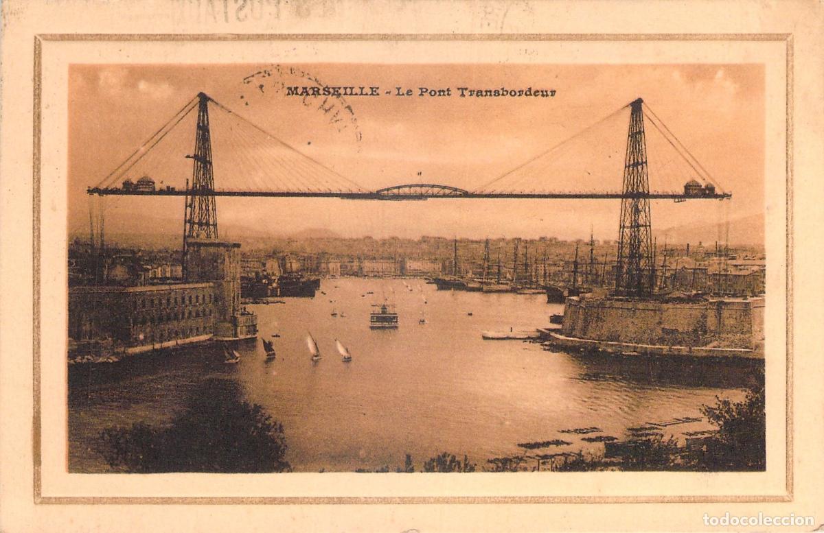 Postales: Postal de Marsella Francia con el Puente Transbordador