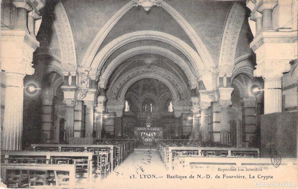 Postales: Postal de la Cripta de la Bas&iacute;lica de Notre-Dame de Fourvi&egrave;re en Lyon - Foto 1