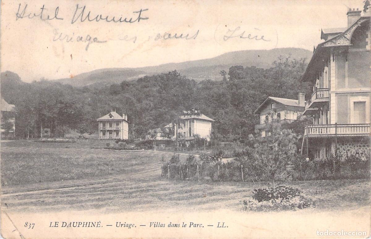 Postcards: Postal de villas en el parque de Uriage-les-Bains, Is&egrave;re, Francia