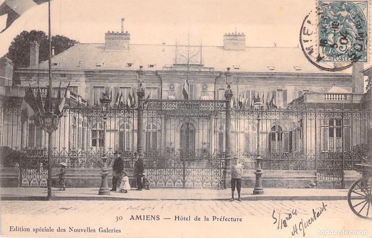 Postales: Postal de Amiens, Hotel de la Prefectura, Francia