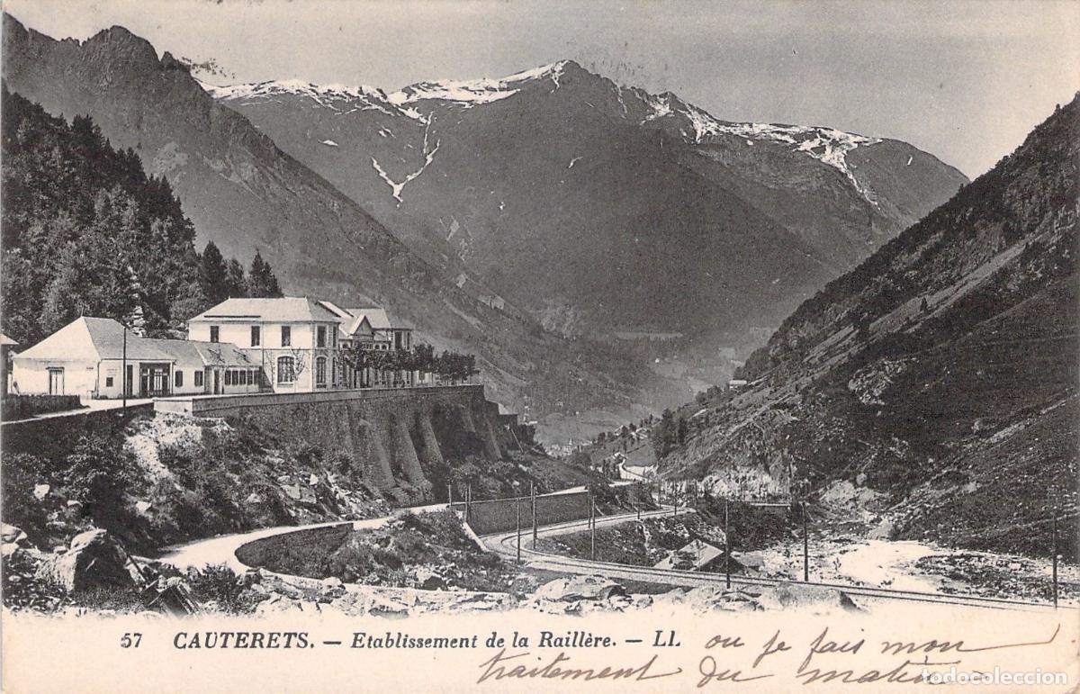 Postales: Postal de Cauterets Establecimiento de la Raill&egrave;re en los Pirineos