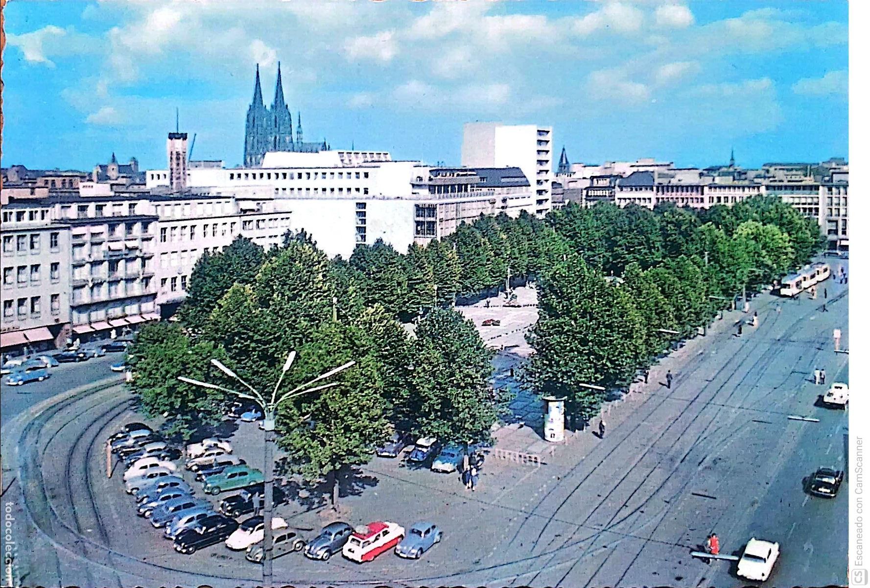 Postcards: Colonia. 928/1 Plaza Neumarkt, es la plaza p&uacute;blica m&aacute;s grande en el coraz&oacute;n de Colonia. Nueva. Color