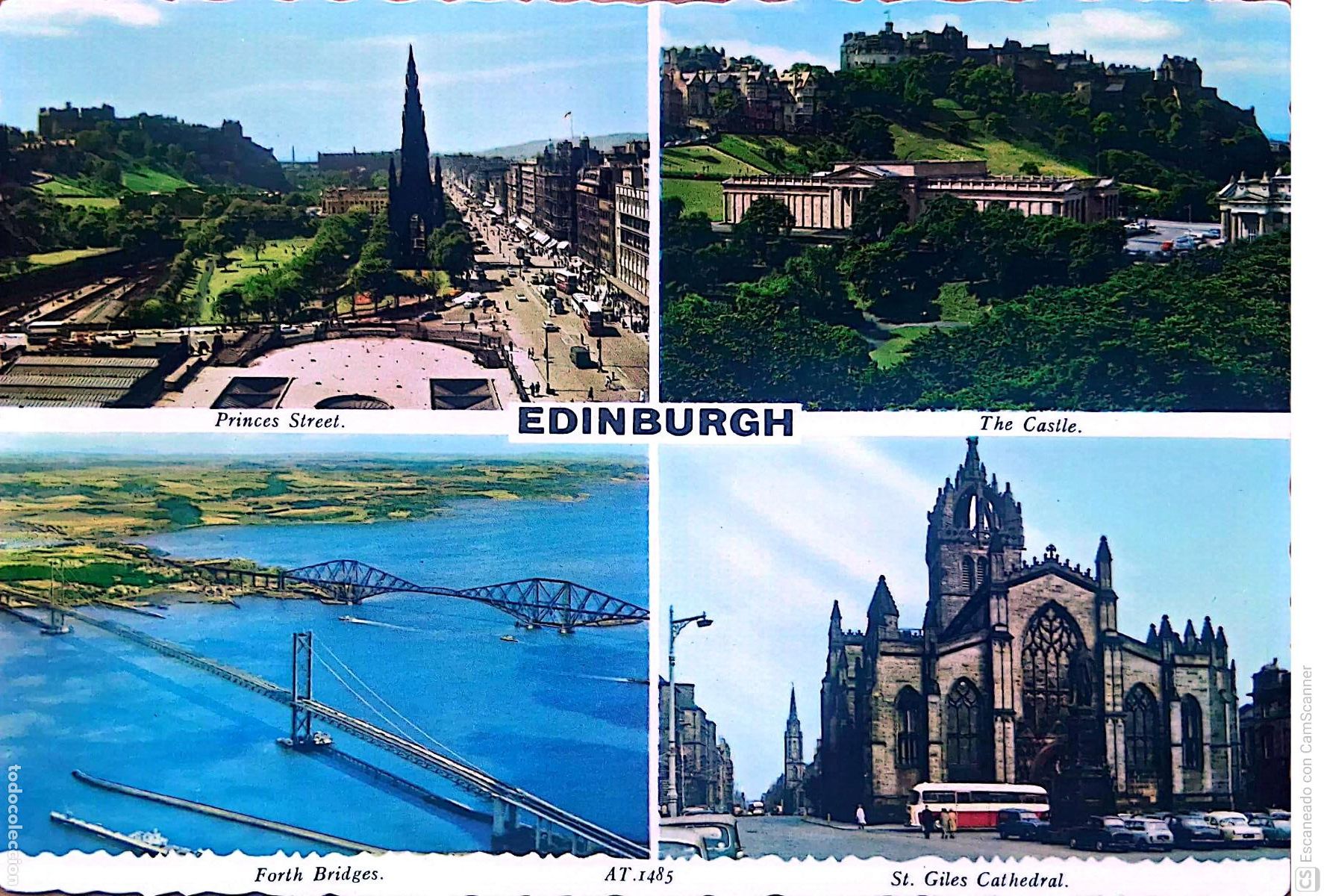 Postkarten: Edimburgo. Vistas varias. Nueva. Color