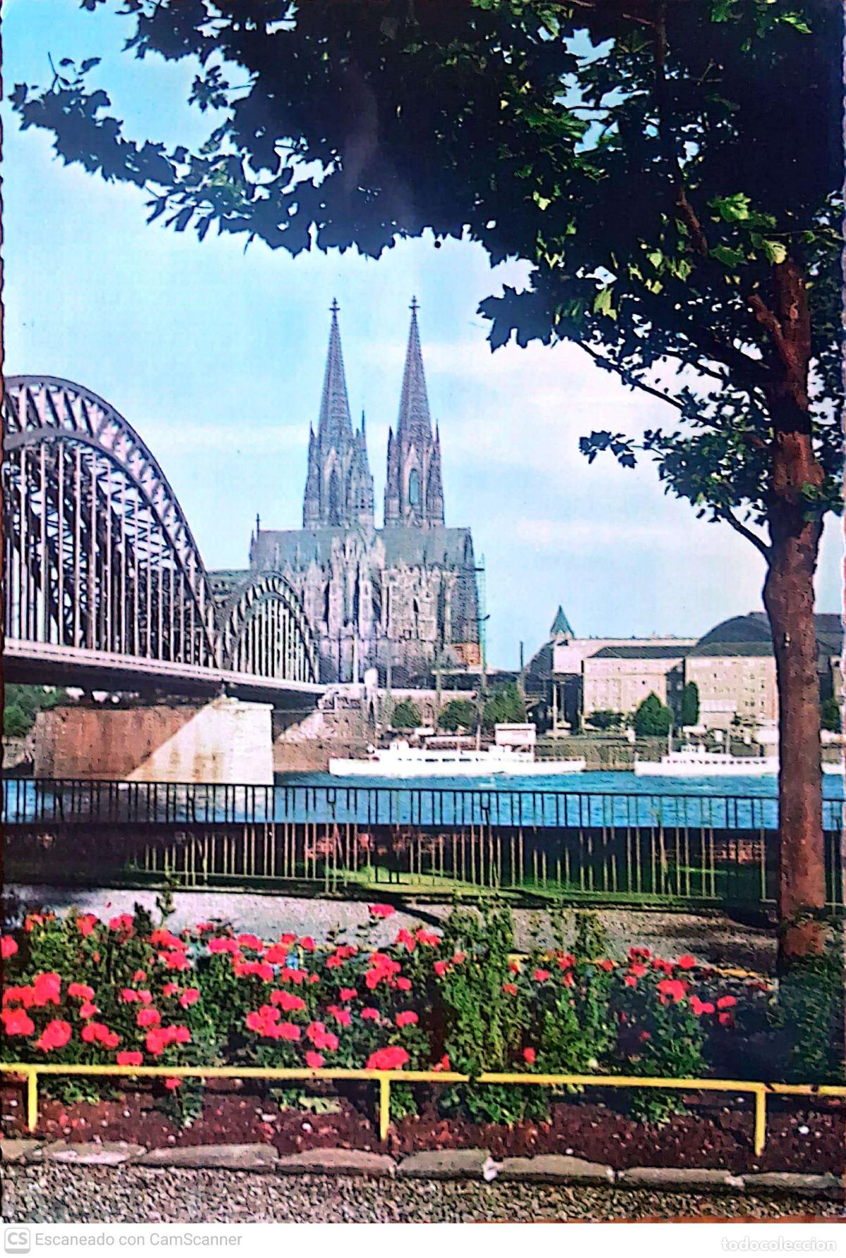 Postales: Colonia. 131 Puente Hohenzollern sobre el Rhin, puente de acero consideradocomo el de mayor densidad