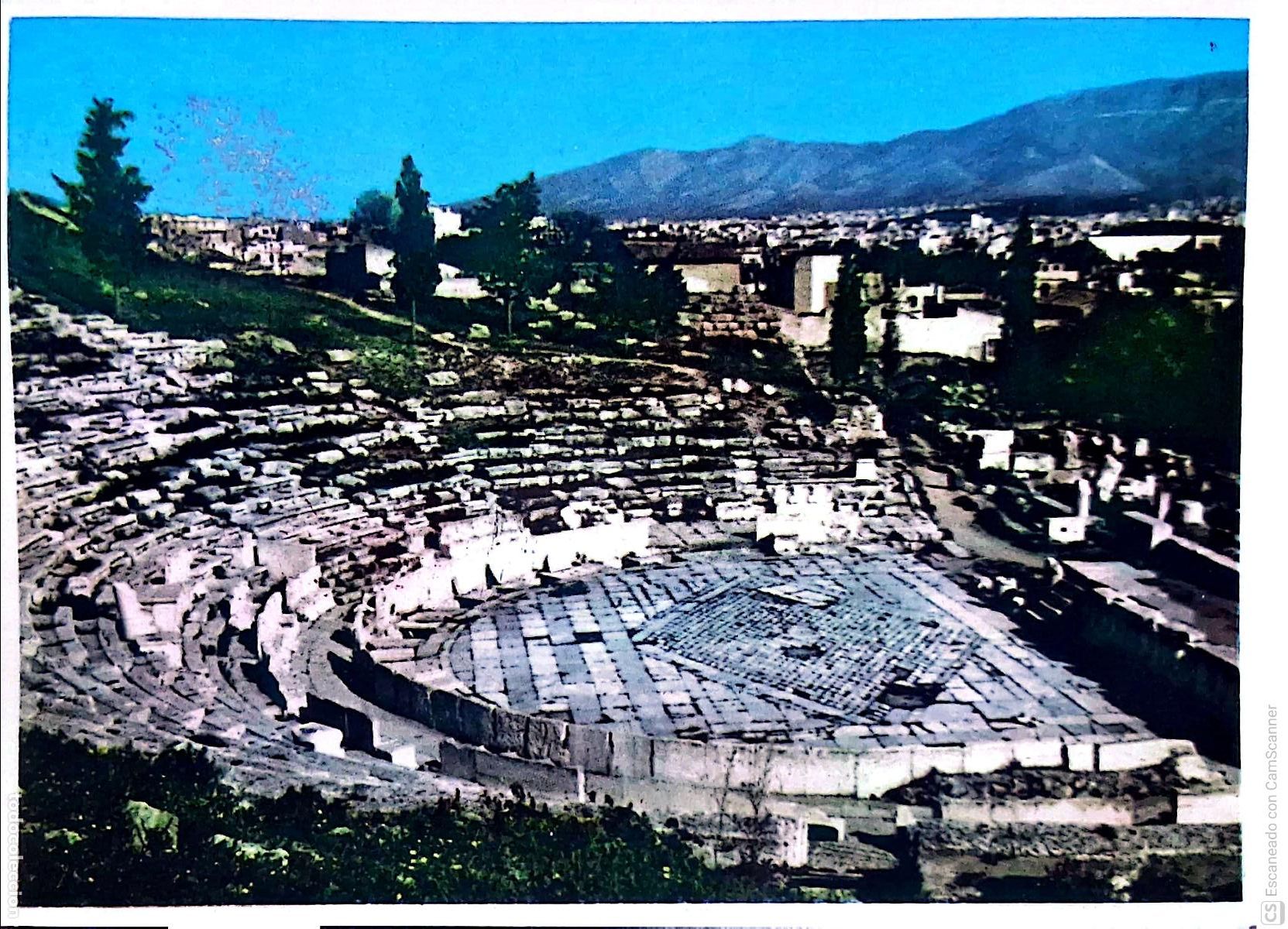 Postales: Atenas.Teatro de Dioniso (Bacchus en la mitolog&iacute;a romana). Nueva. Color