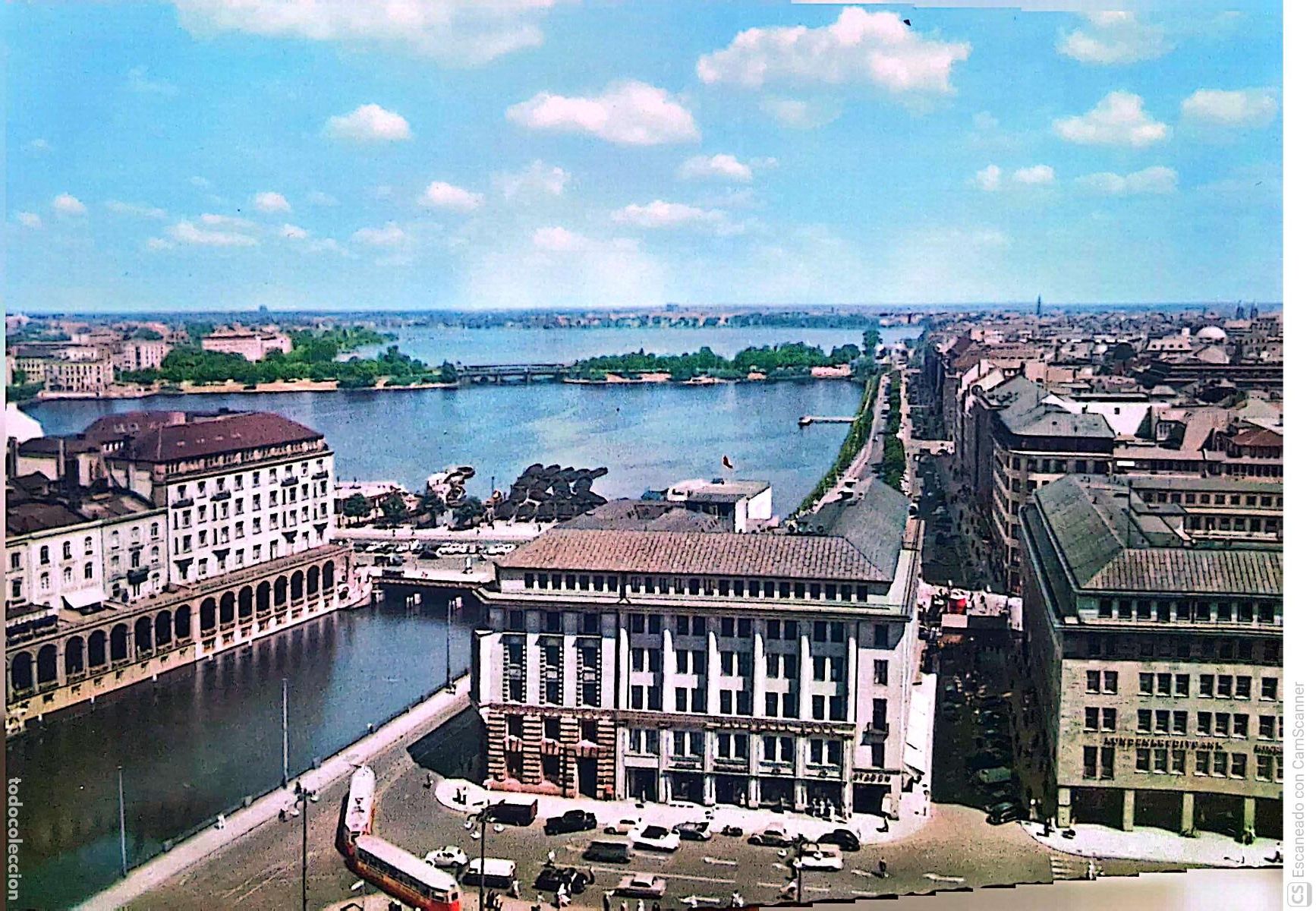 Postales: Hamburgo. 40 Die drei Alsterbecken (las tres cuencas del Alster) hace referencia a las tres seccione