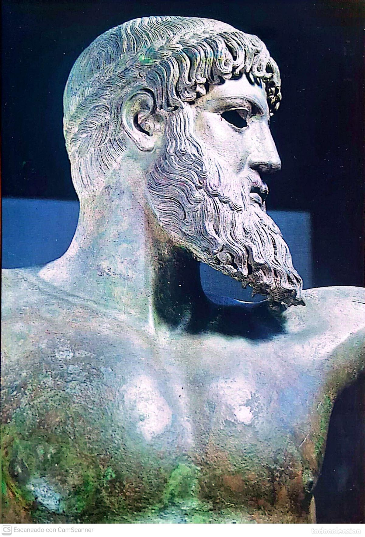 Postales: Atenas. Museo Nacional: Estatua de Poseid&oacute;n o Zeus. Nueva. Color