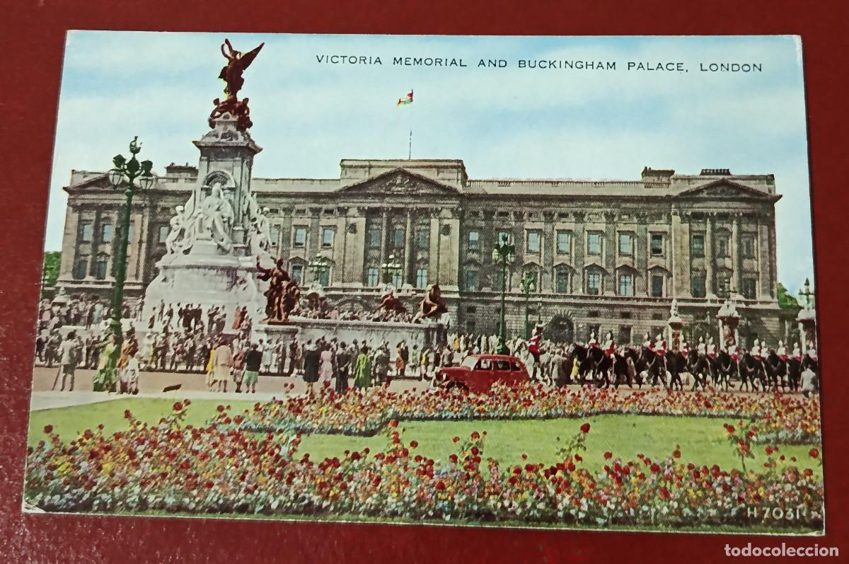 Postkarten: POSTAL ILUSTRADA VICTORIA MEMORIAL - PALACIO DE BUCKINGHAM - LONDRES