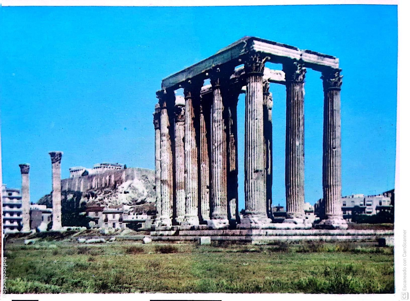 Postales: Atenas. Templo de Zeus Ol&iacute;mpico, en Olimpia, construido por el arquitecto Lib&oacute;n de Elis. Nueva. Col