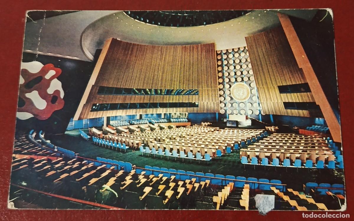 Cartes Postales: POSTAL INTERIOR SALON DE LA ASAMBLEA GENERAL DE LA ONU - NUEVA YORK